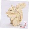 Kisangel 3pcs Wooden Squirrel Puzzle Jigsaw Model for Educational Craft