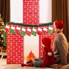 Fullhawl 34 Pcs 3D Artificial Red Brick Cardboard Fireplace 39