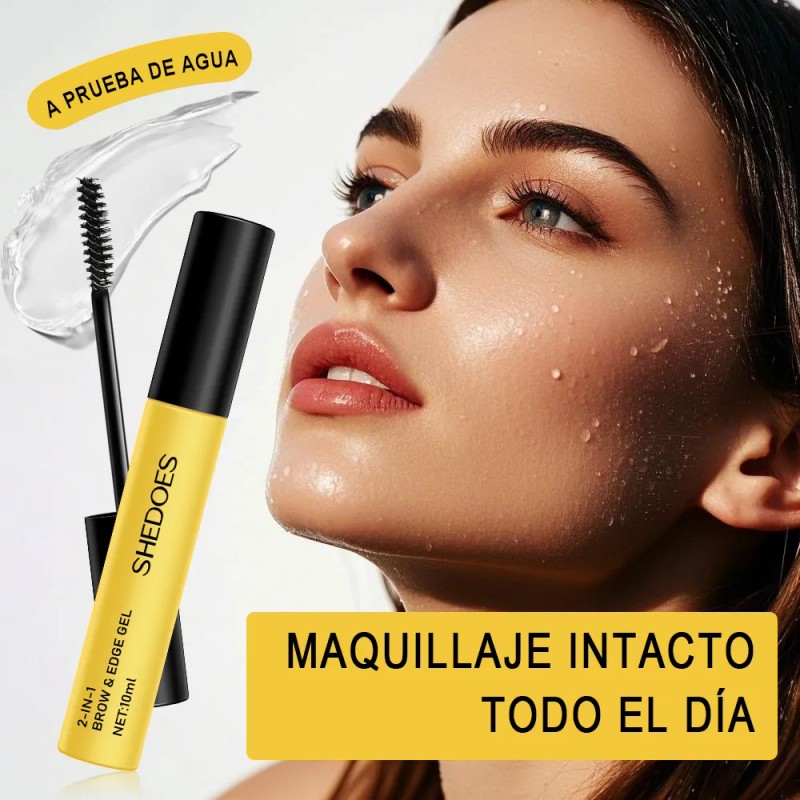 Gel Fijador 2en1 Cejas Y Bordes Cabello 10mlx2pc Shedoes