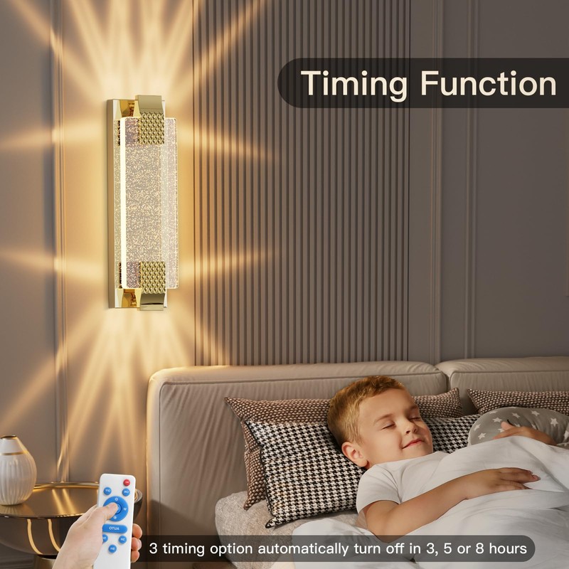 camuucci Battery Operated Wall Sconce Rechargeable Battery Powered 12000mAh Wall