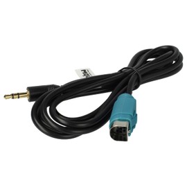 vhbw AUX Audio Adapter Cable Car Radio (120 cm) Compatible with Alpine CDE-9872R/RM, CDE-9870R/RM, CDE-9871R/RR, CDE-9873RB Car, Car Radio