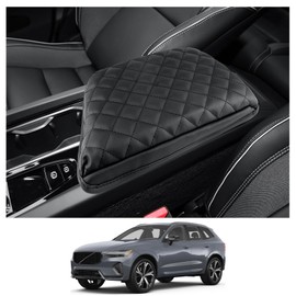 CDEFG Compatible with Volvo XC60 V60 S60 2017-2024 2025 Centre Armrest Armrest Cover Scratch Protection Centre Console Faux Leather Armrest Box Cover Car XC60 Recharge Hybrid Accessories