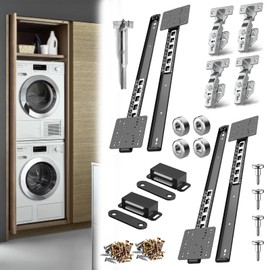 Cabinet Pocket Door Slide, Cabinet Pocket Door Hardware, Pivot Door Slide Hardware Inset for Kitchen, Pantry, Closet, 45lbs Capacity(20Inch, 4PCS)