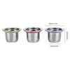 3Pcs/Set Coffee Capsule Reusable Pod Stainless Steel Refillable Filter 30x22x20mm