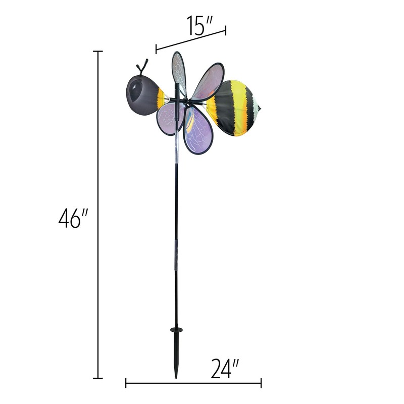 In the Breeze 2620 — Pivoting Bumble Bee Bug Spinner