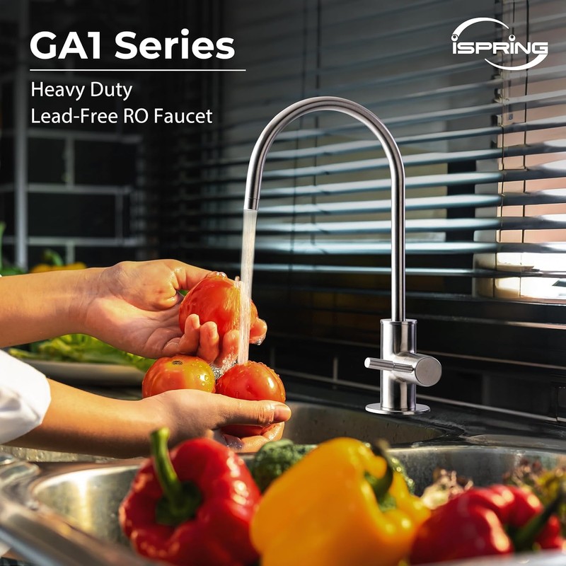 iSpring GA1-BN Drinking Water RO Faucet for Kitchen Sink, Heavy-Duty