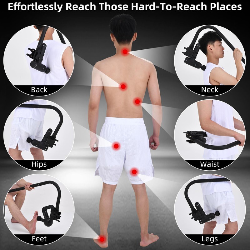 Massage Gun Holder Shoulder Neck Back Handheld Self Massage Gun