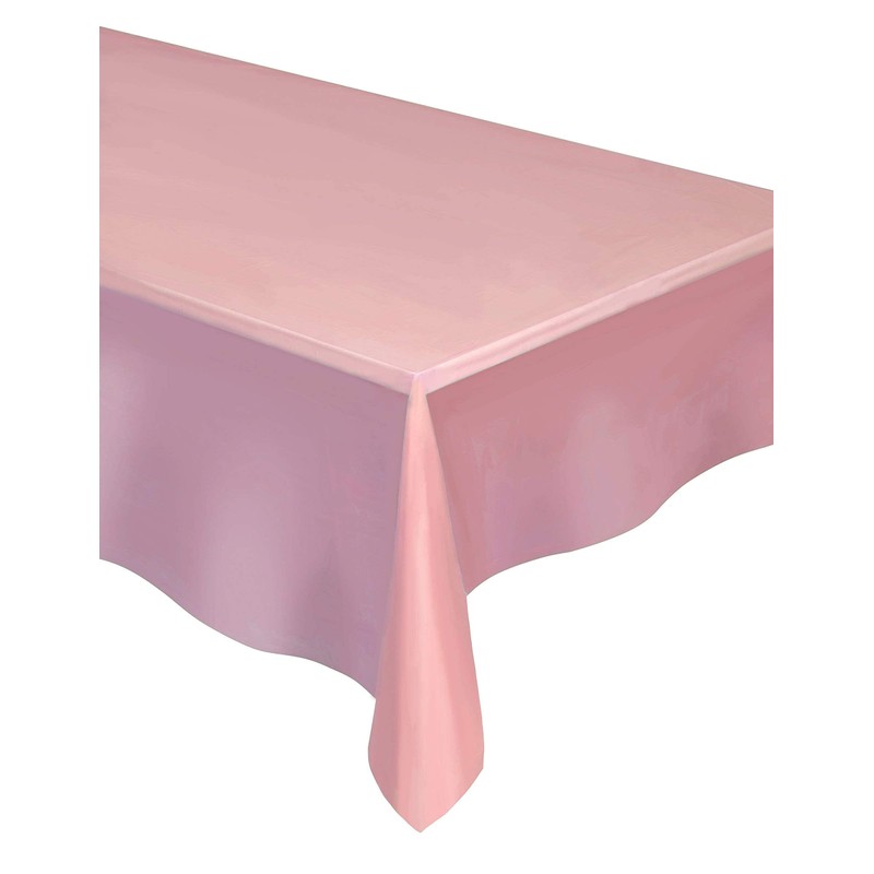 Unique Party Plastic Rectangular Short Fold Table Cover - 54”