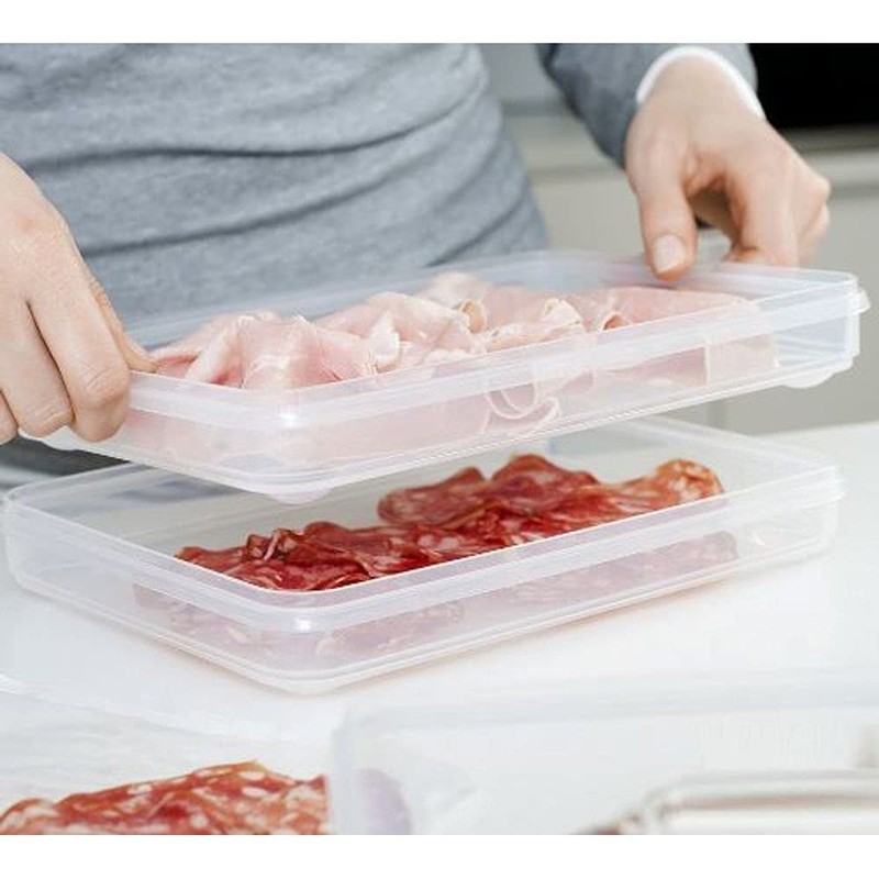 Emsa 508556 slicer box system with lid, 1 liter, transparent