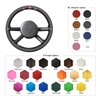 MEWANT Steering Wheel Cover for Jeep Wrangler (JK) 2007-2010 Hand-Stitched