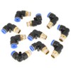 Akozon 10pcs 8mm Pneumatic Quick Connector Pneumatic Elbow Quick Connector