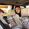 Organizador de asiento trasero de coche con diseño de símbolo