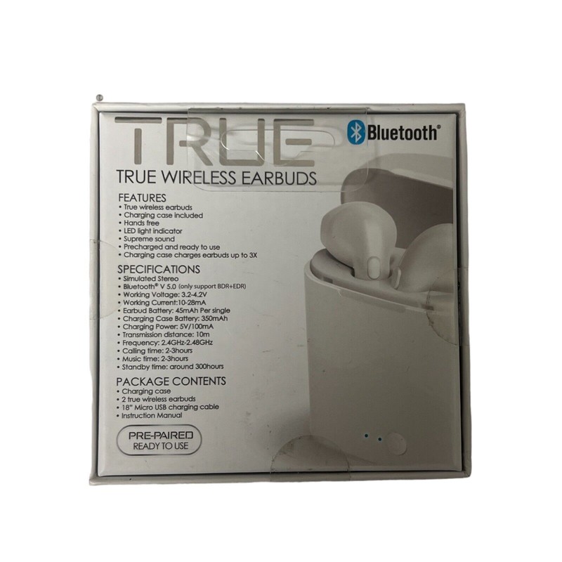 Techbits True Wireless Earnuds Smooth Rubberized Finish With Charging Case