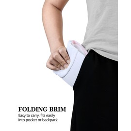 GADIEMKENSD Kids Hat Foldable Toddler Baseball Cap Quick Drying Breathable Summer Running Cap Adjustable UPF 50+ Sun Hat for Sports Sailing Cricket Travel Gifts for Boys Girls White/Pink, 54 cm