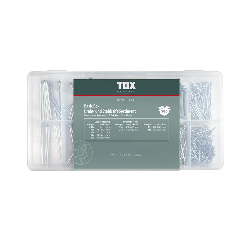 TOX 09490204 Wire and Steel Pin Assortment with Compression and