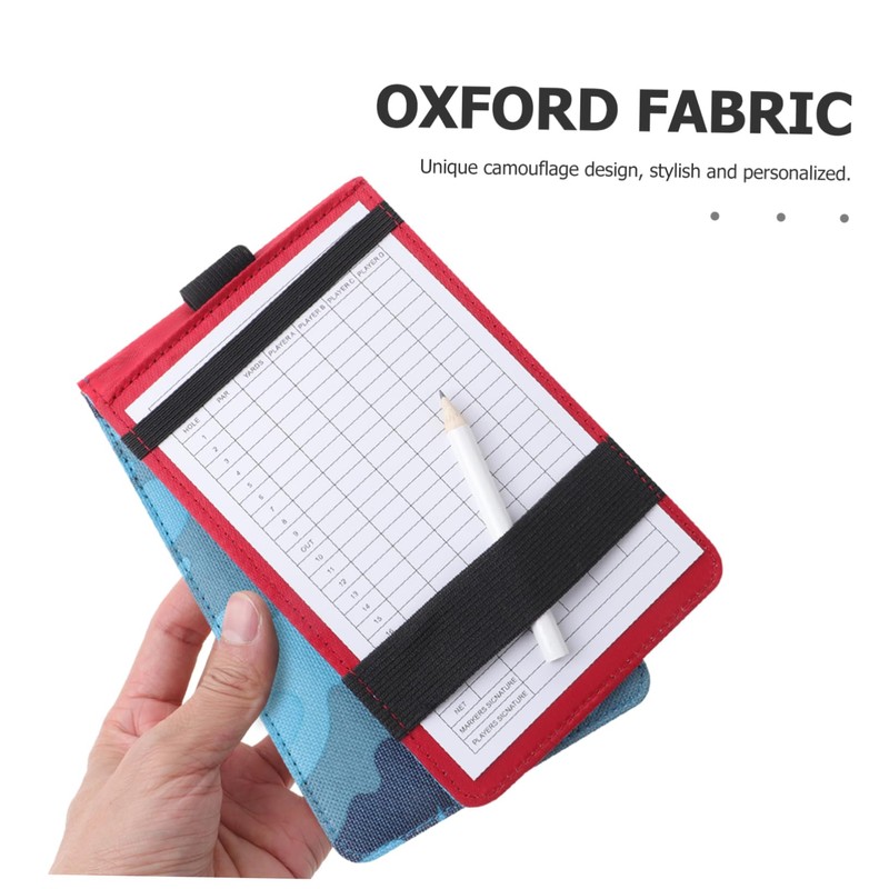 Kisangel Golf Scorecard Book Stylish Oxford Scorekeeping Holder Portable Golfs