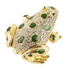 Rhinestone Frog Jewelry Box Painted Electroplated Frog Figurine Jewelry Boxes