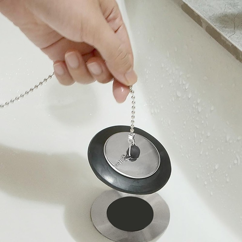 Bath Plug,3 PCS Universal Sink Plug Drain Stopper for Bathroom