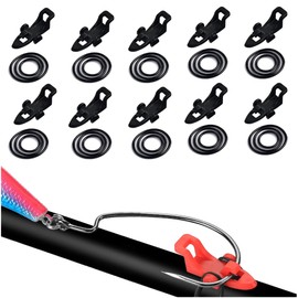 Hook Keeper Hook Eye Hook Holder Fish Fishing Tackle Accessories Plastic Fishing Bait Holder Fishing Hook Keeper Fishing Hook Secure Keeper Holder Jig Hook (Black)