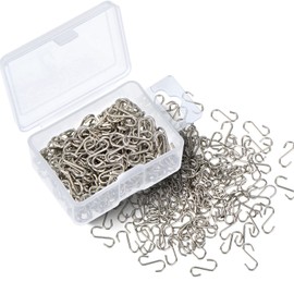 Shappy 200 Pieces 0.55 Inch Mini S Hooks Connectors S-Shaped Wire Hook with Storage Box for DIY Crafts, Hanging Jewelry, Key Chain, Tags (Silver)