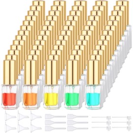 Segbeauty 60pcs 0.1oz Travel Perfume Atomizer Bottle Refillable, Mini Spray Bottle for Perfume Glass Spray Bottles, 3ml Bulk Travel Cologne Sprayer with Transfer Tool, Small Glass Atomizer Bottles