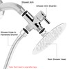 NearMoon Solid Brass G1/2" Shower Arm All Metal Universal 3-Way