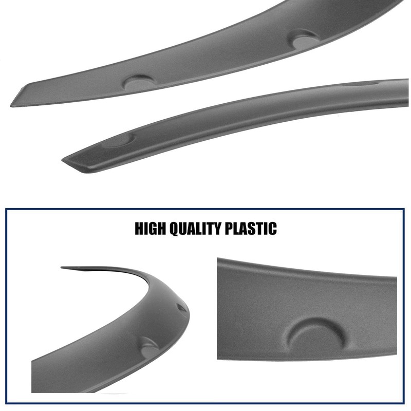 BLACKHORSE-RACING 4PCS Universal Fender Flares 2"/50mm Wide Body Kit Wheel