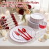 YOUBET 350PCS White Scalloped Plastic Plates for Weddings