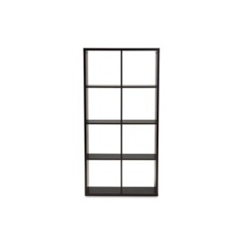 Baxton Studio Janne Dark Brown Finished 8-Cube Storage Shelf