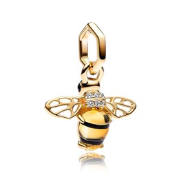 Rimgoris 925 Sterling Silver Women Bracelets Necklace Animal Bee Women Bracelet Glod Charm Mother's Day with Zirconia