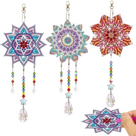 Kit de pintura de diamantes LURI, manualidades para niñas.Kit de arte para niñas de 7 a 12 años.Manualidades para niños reversibles,campanas de viento de dibujos con diamantes