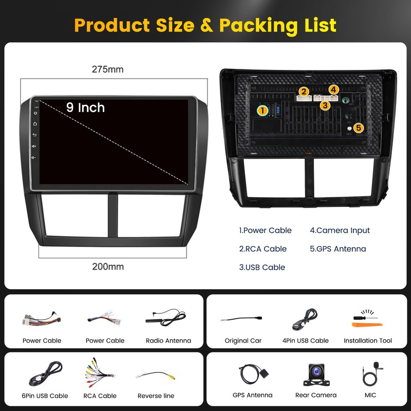 [HiFi 64G] Android 15 Car Stereo for Subaru Forester Impreza