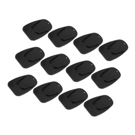 ACROPIX 12pcs Motorcycle Kickstand Pad Support Plate Pad Parking Stand Side Stand Extension Pad Black Car Parts