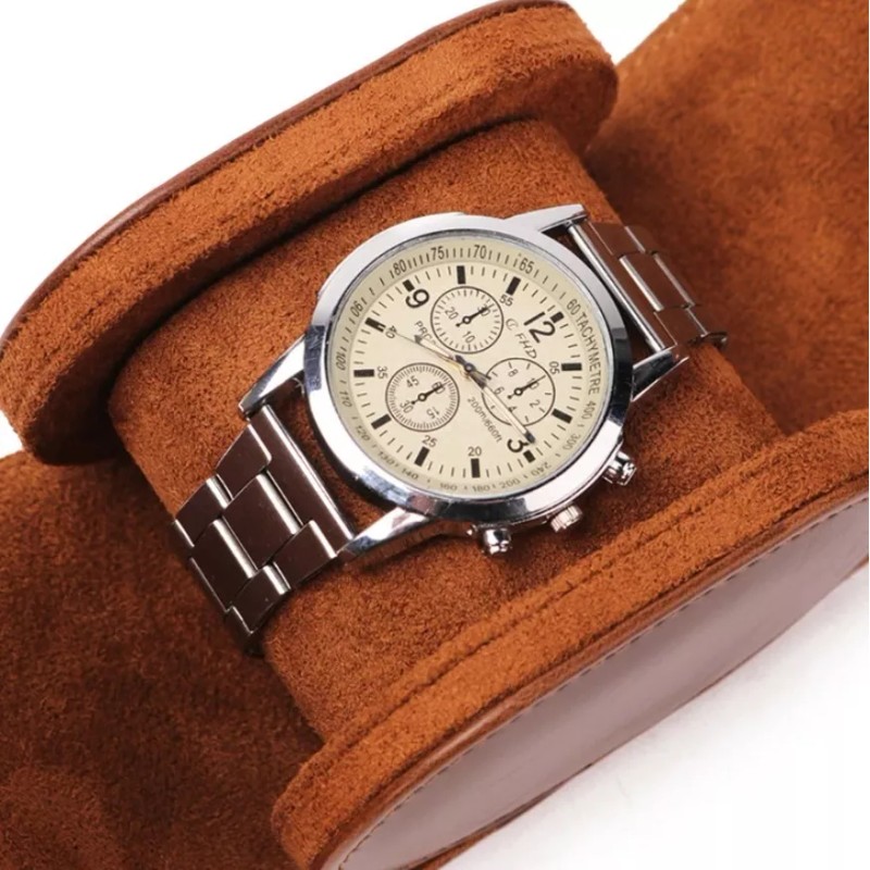 Estuchelandia Caja Estuche Case Rigido Piel Para Reloj De Pulsera