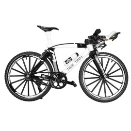 Janzoom Mini Bicicleta de Juguete, Apariencia refinada Nuevo Estilo Mini Bicicleta Modelo de simulación para el Lugar de Trabajo para la decoración del Escritorio(Blanco)