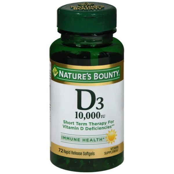 Nature’s Bounty NATURES BOUNTY VITAMIN D-3 10000 IU SOFTGEL 72CT