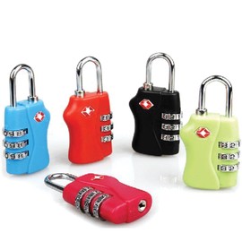 SHATCHI Combination Lock TSA Approved Travel Suitcase Luggage School Locker 3 Digit Padlock Weatherproof Assorted Colour, Any, 1pc