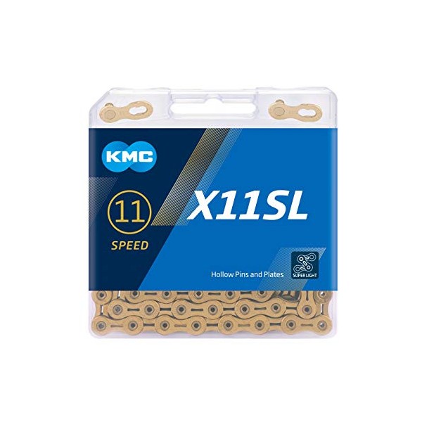 KMC X11SL 11 Speed Chain, Ti-Ni Gold, 118 Link