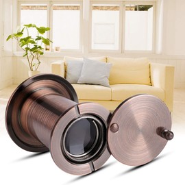Wide Angle Door Viewer 220 Degree Home Security Optical Glass Wide Angle Door Viewer Doors for Office Hotel Security System (Red Bronze), Door Viewer Door Area Wide Angle Door Viewer Home Security