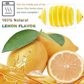 Dehydrated Dried lemon slices Wheels,7.1oz / 200g | Approx 110+ Slices | Sugar Free Natural Fruit for Cocktails,Christmas Day,Cakes,Tea