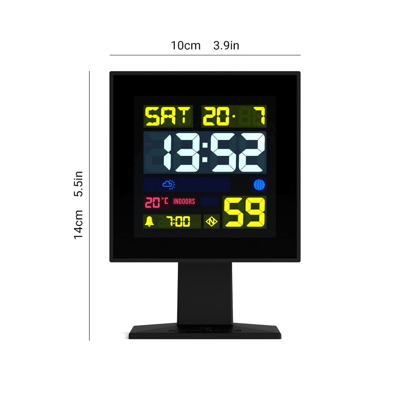 NEWGATE® Digital Monolith Alarm Clock - Bedside Clock - Mantel