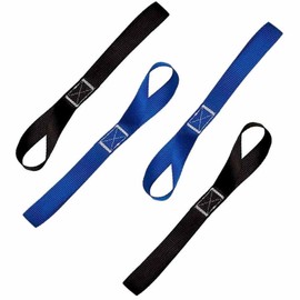 Soft Loop Tie Down Straps, Loops for Motorcycle Car Cargo Truck Boat UTV ATV TV Dirt Bikes Secure Trailer Lawn & Garden Equipment. (4-Pack)