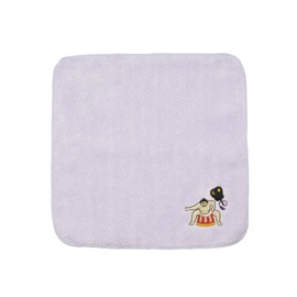 Imabari Sumo Towel Handkerchief, Lilac 8.7 x 8.7 inches (220 x 220 mm), Imabari Towel Handkerchief, Embroidered Towel, Made in Japan