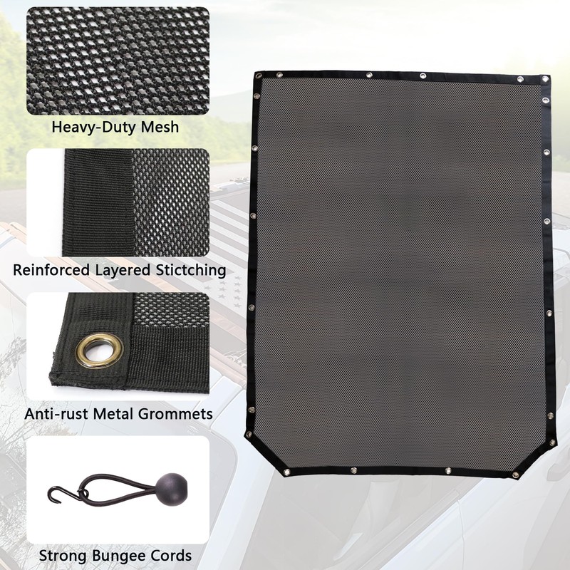Sunshade for Ford Bronco, Sun Shade Bikini Top Cover Bimini