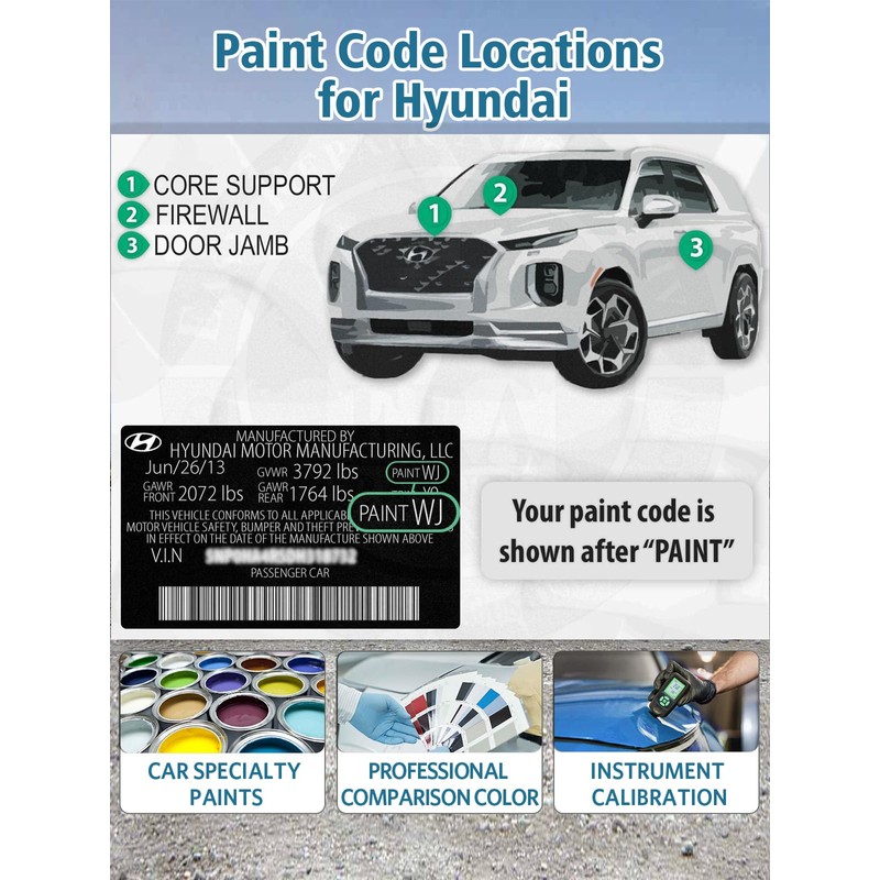 FIXEZPRO W6H Serenity White Pearl Touch Up Paint for Hyundai,