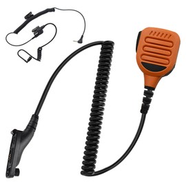 JUYODE Waterproof Radio Speaker Mic Walkie Talkie Shoulder Handheld Microphone with PTT for APX4000 APX6000 APX7000 APX8000 XPR6350 XPR6550 XPR7350 XPR7550 XPR7550e SRX2200 Orange (APX-01)