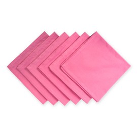 DII 100% Cotton, Oversized Basic Everyday 20x20 Napkin Set of 6, Flamingo