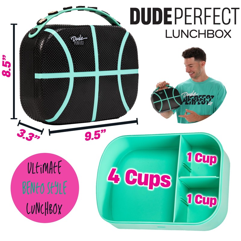 Dude Perfect Lunch Box with Rare Charms | Bento Box
