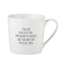 Creative Brands Faithworks - Inspirational White Bone China Café Mug/Cup, 14-Ounce, Dear Lord