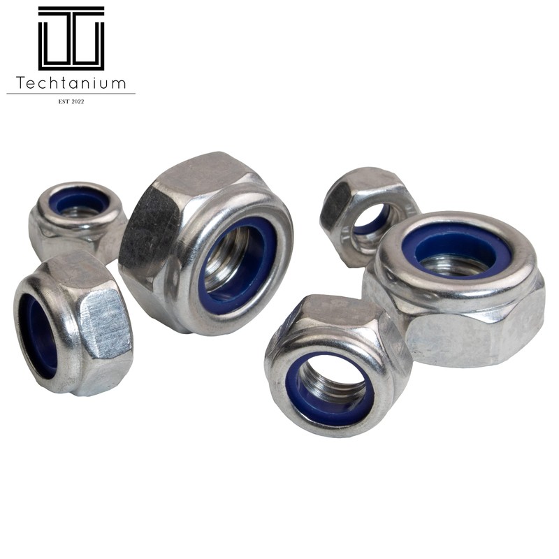 Techtanium® Hexagon Nuts [Self-Locking] M16 Made of A2 Stainless Steel